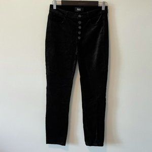 Paige Hoxton Ankle Peg Black Velvet Pants